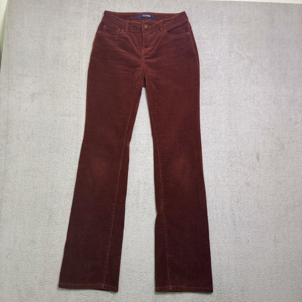 Blue Ink Corduroy Pants Women’s 0 (26x30) Maroon Red Bootcut Straight Mid Rise